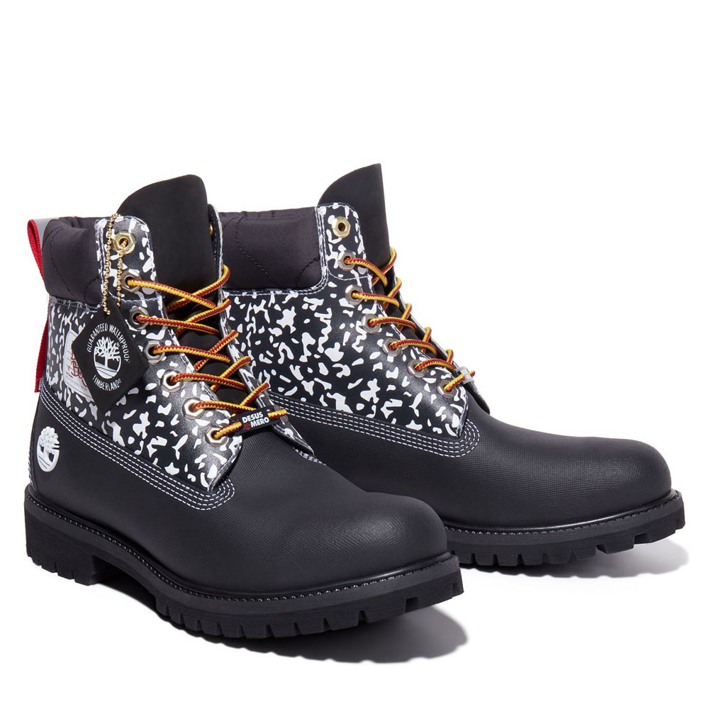 Timberland 6-Inch Μποτακια Ανδρικα Μαυρα/Ασπρα - Desus & Mero X Waterproof - Greece 4619378-UE